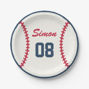 Baseball Birthday Paper Plate