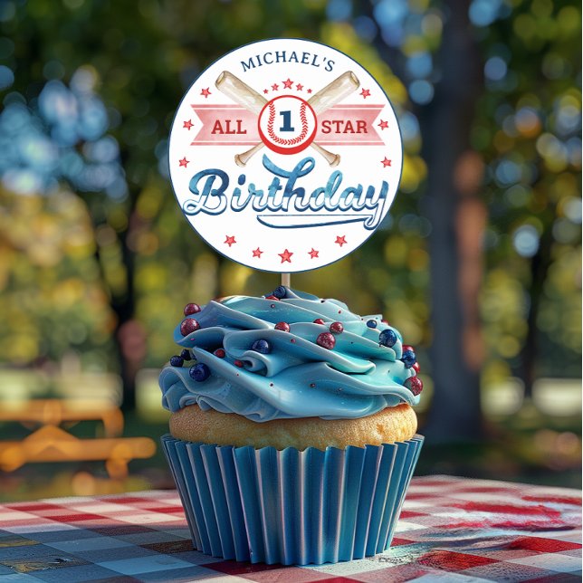 Baseball Birthday Party Favour Sticker  (Baseball Birthday Themed Favor Sticker)