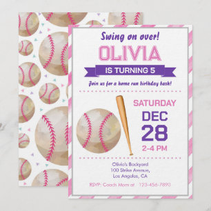 Baseball Birthday Party Invitation