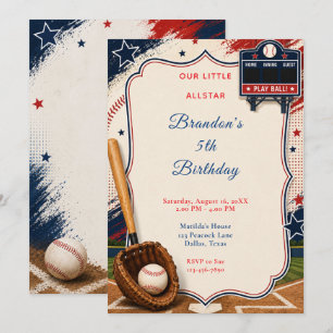 Baseball Birthday Party Invitation