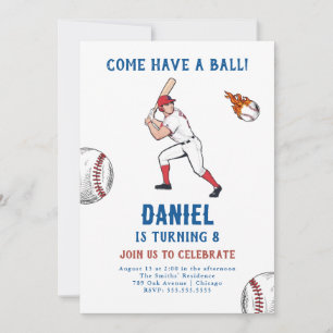 Baseball Birthday Party Invitation