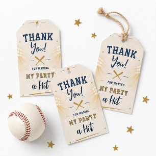 Baseball Birthday Party Sports Theme Gift Tag