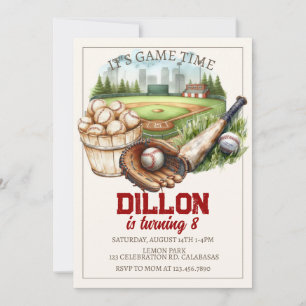 Baseball birthday, sports birthday, baseball party invitation