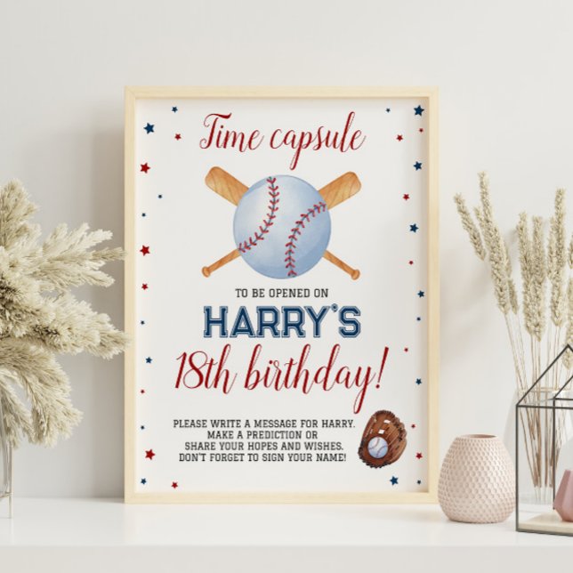 Baseball Birthday Time Capsule sign (Creator Uploaded)