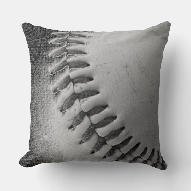 BASEBALL (black and white) Cushion (Front)