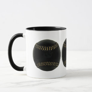 baseball black mug