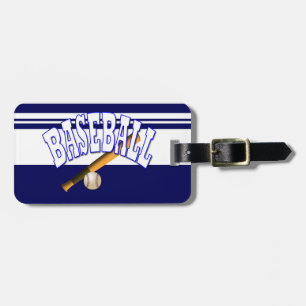 Baseball Blue Luggage Tag
