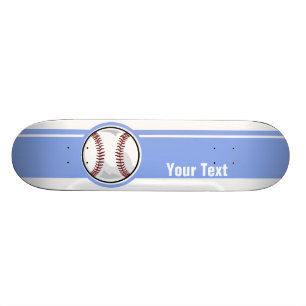 Baseball; Blue Skateboard