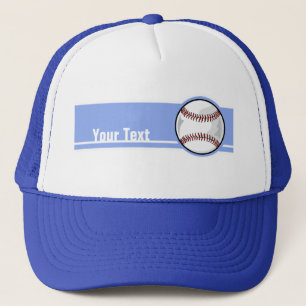 Baseball; Blue Trucker Hat