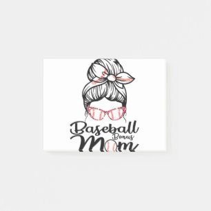 Baseball Bonus Mum Funny Softball Mum Shirt Mother Post-it Notes
