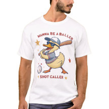 Baseball Boss: Duck in Uniform T-Shirt