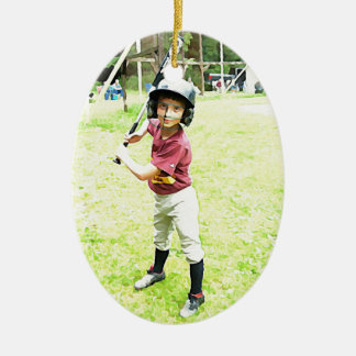 Baseball Boy Ceramic Ornament