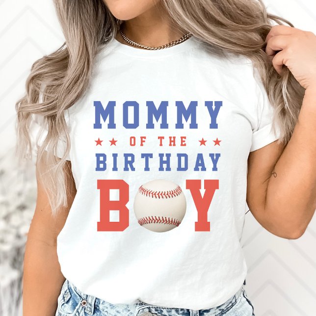 Baseball Boy Mum Birthday Party Parent T-Shirt (Baseball Boy Mom Birthday Party Parent T-Shirt)