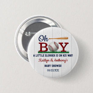 Baseball Boys Baby Shower 6 Cm Round Badge