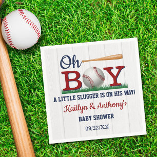 Baseball Boys Baby Shower Napkin