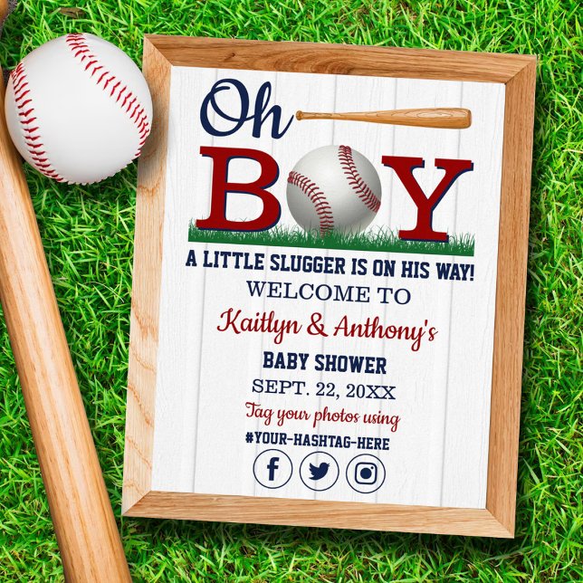 Baseball Boys Baby Shower Welcome Sign (Creator Uploaded)
