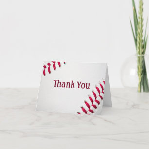 Baseball Boys Sports All Star Kids Birthday Thank You Card