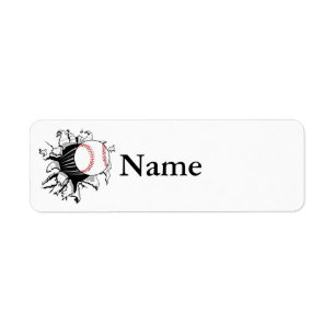 Baseball Breakthrough Return Address Label