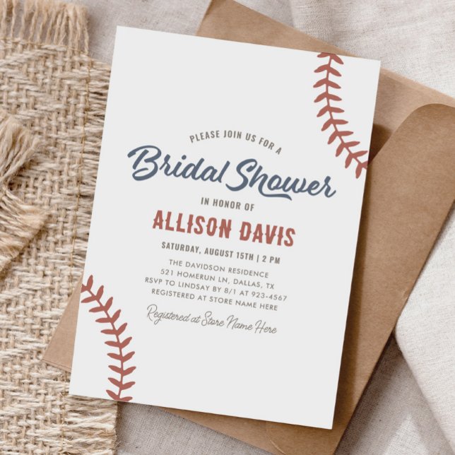 Baseball Bridal Shower Invitation (Creator Uploaded)