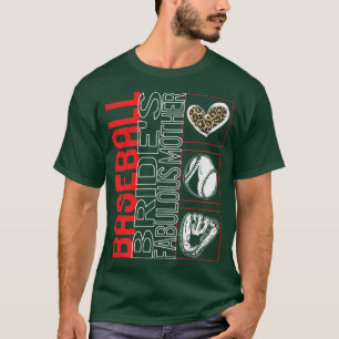 Baseball Bride's Fabulous Mother Game Day Leopard T-Shirt