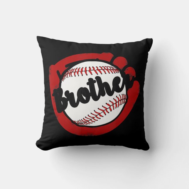 Baseball Brother  for Baseball Softball Mum Cushion (Front)