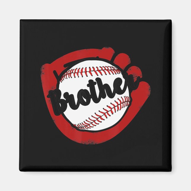 Baseball Brother  for Baseball Softball Mum Magnet (Front)