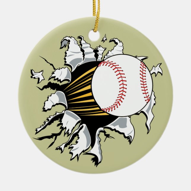 Baseball Burster Ornament (Front)