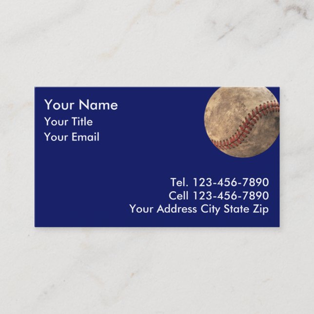 Baseball Business Card (Front)