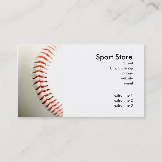 Baseball Business Card (Front)