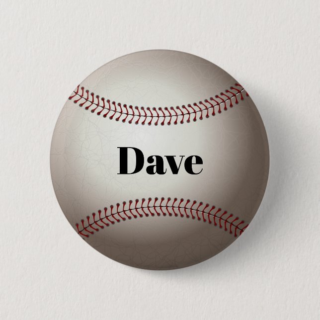 Baseball Button Template, personalise (Front)