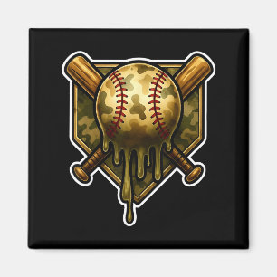 Baseball Camo Drip Ice Cream Youth Boys Srts Magnet
