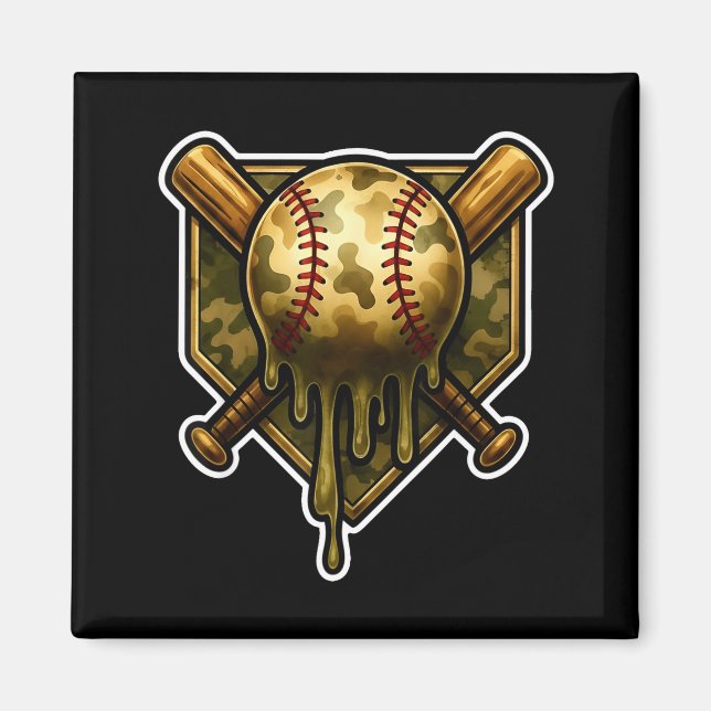 Baseball Camo Drip Ice Cream Youth Boys Srts  Magnet (Front)