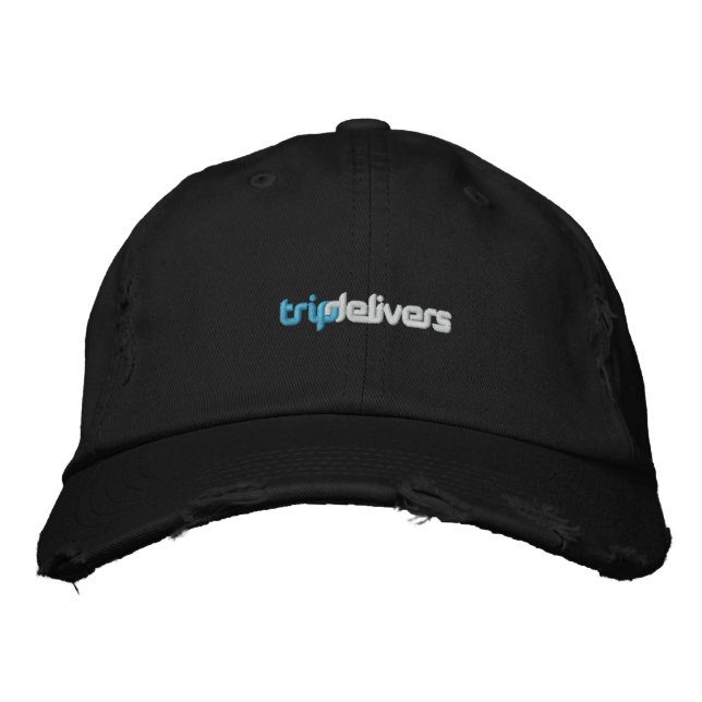 Baseball Cap Black Embroidered Hat (Front)