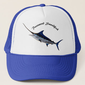 Baseball cap for angler motif swordfish