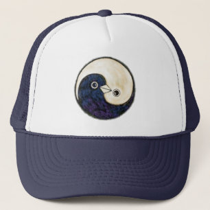 Baseball cap Yin Yang design with doves