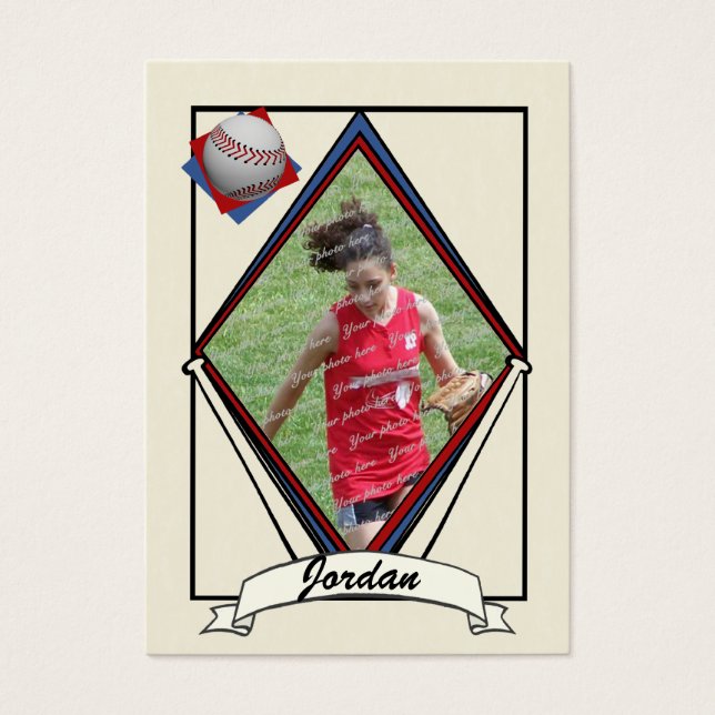 Baseball Card Thank You Favour (Front)