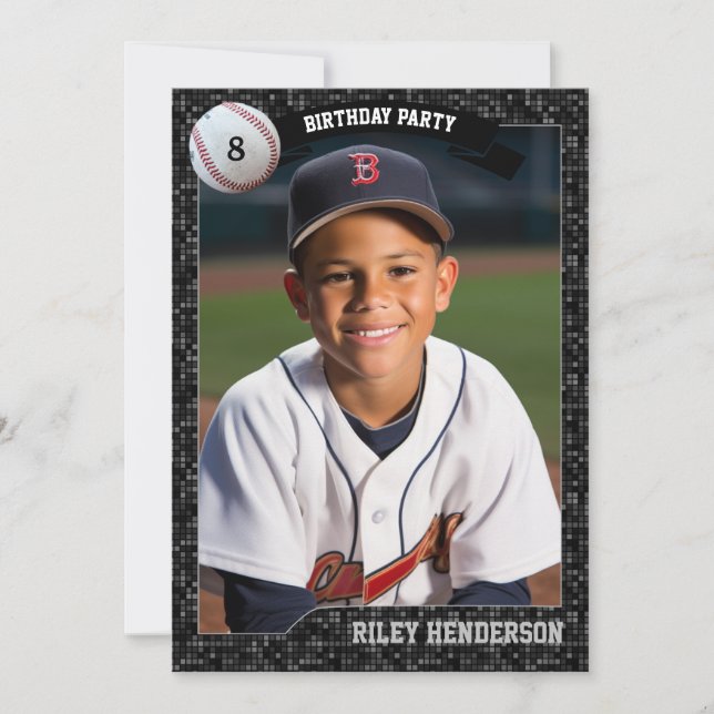 Baseball Cards Birthday Party Invitation (Front)