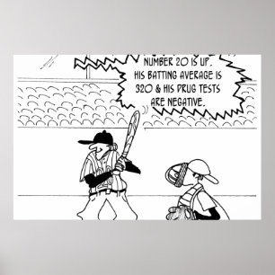 Baseball Cartoon 4879 Poster
