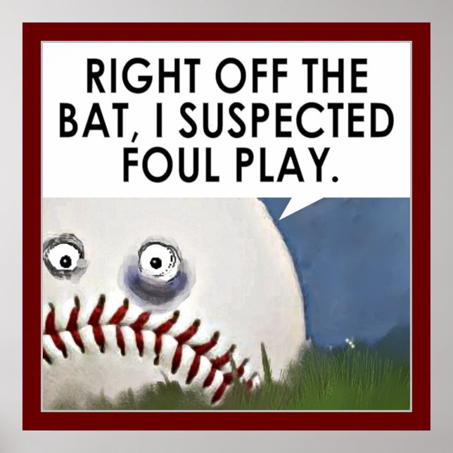 baseball cartoon poster (Front)