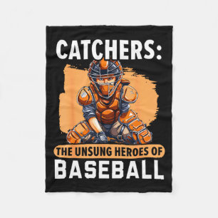 Baseball Catcher Baseball Player Baseball Team Spo Fleece Blanket