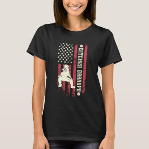 Baseball Catcher Grandpa Of A Baseball Catcher US  T-Shirt