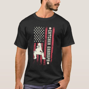 Baseball Catcher Grandpa Of A Baseball Catcher US  T-Shirt