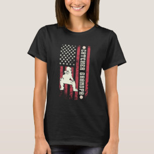 Baseball Catcher Grandpa Of A Baseball Catcher US T-Shirt