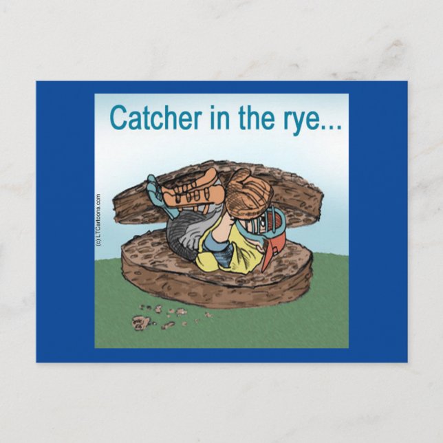 Baseball Catcher In The Rye Postcard (Front)