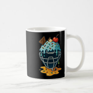 Baseball Catcher Mask Ice Cream Drip Sprinkles Des Coffee Mug
