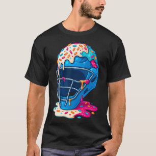 Baseball Catcher Mask Ice Cream Dripping Baseball T-Shirt