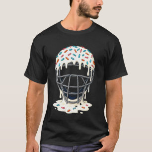 Baseball Catcher Mask Ice Cream Dripping Baseball  T-Shirt