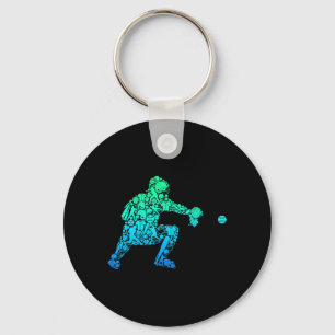 Baseball Catcher Player Youth Men Kids Boys  Key Ring