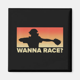 Baseball Catcher Wanna Race gift, Baseball gift, S Magnet