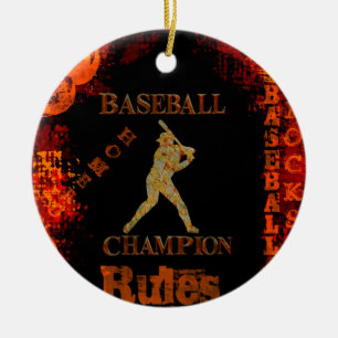 Baseball Ceramic Ornament